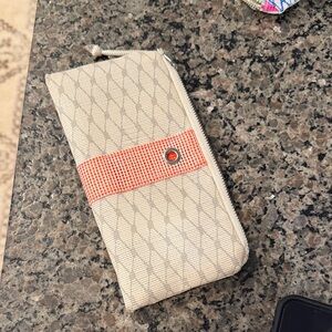 Alaina Marie Gray and Orange Patterned small clutch